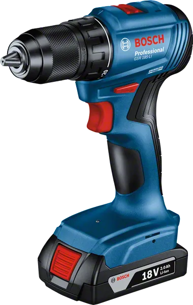 Bosch GSR 185-LI akku-boremaskine med 18V 2,0Ah batteri.